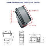 OTOKAR Kent Otobüs Kneeling Anahtar Düğme Rocker Switch 6 Pin (On-M.On) - Ampullü 24V